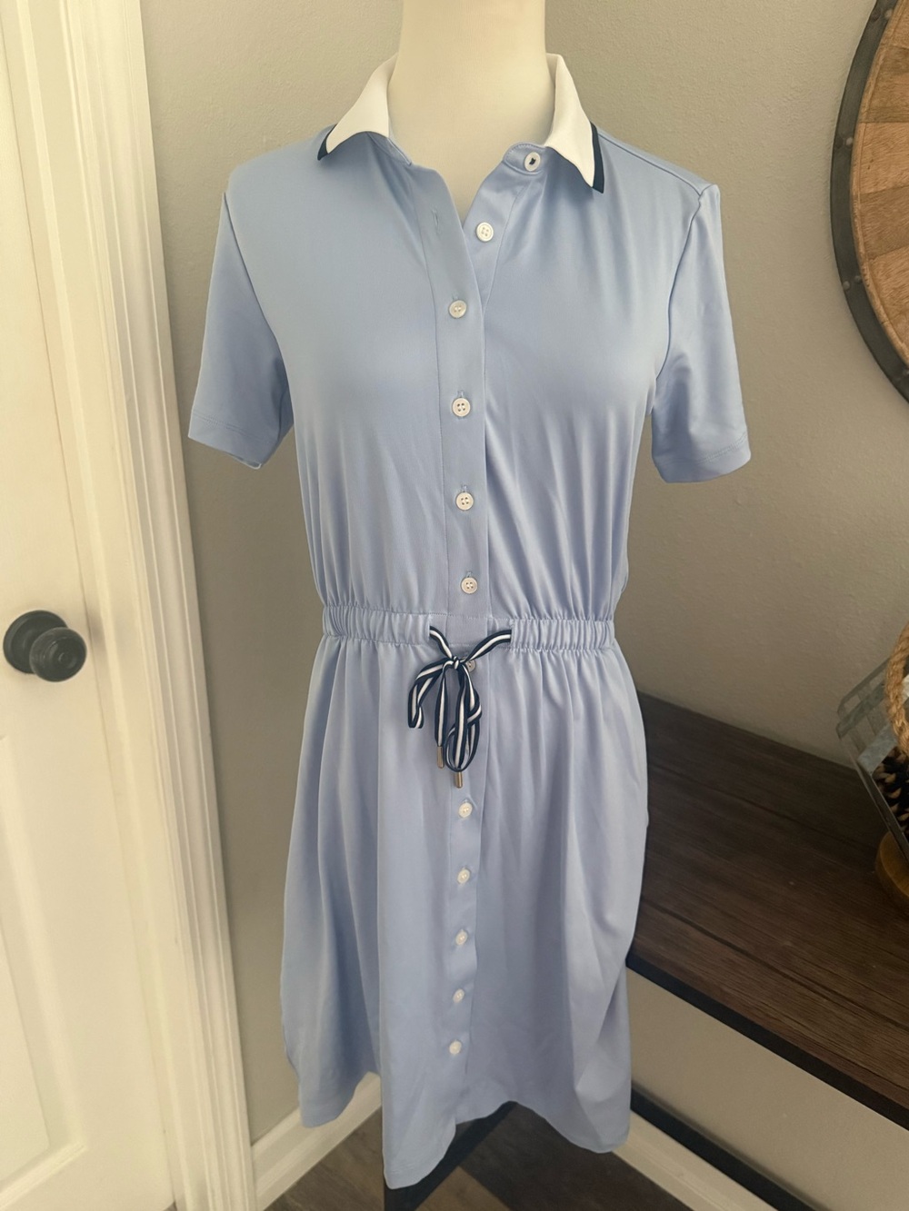 Tuckernuck Tnuck Sport Alcott Golf Tennis Dress S Light Blue Performance Polo